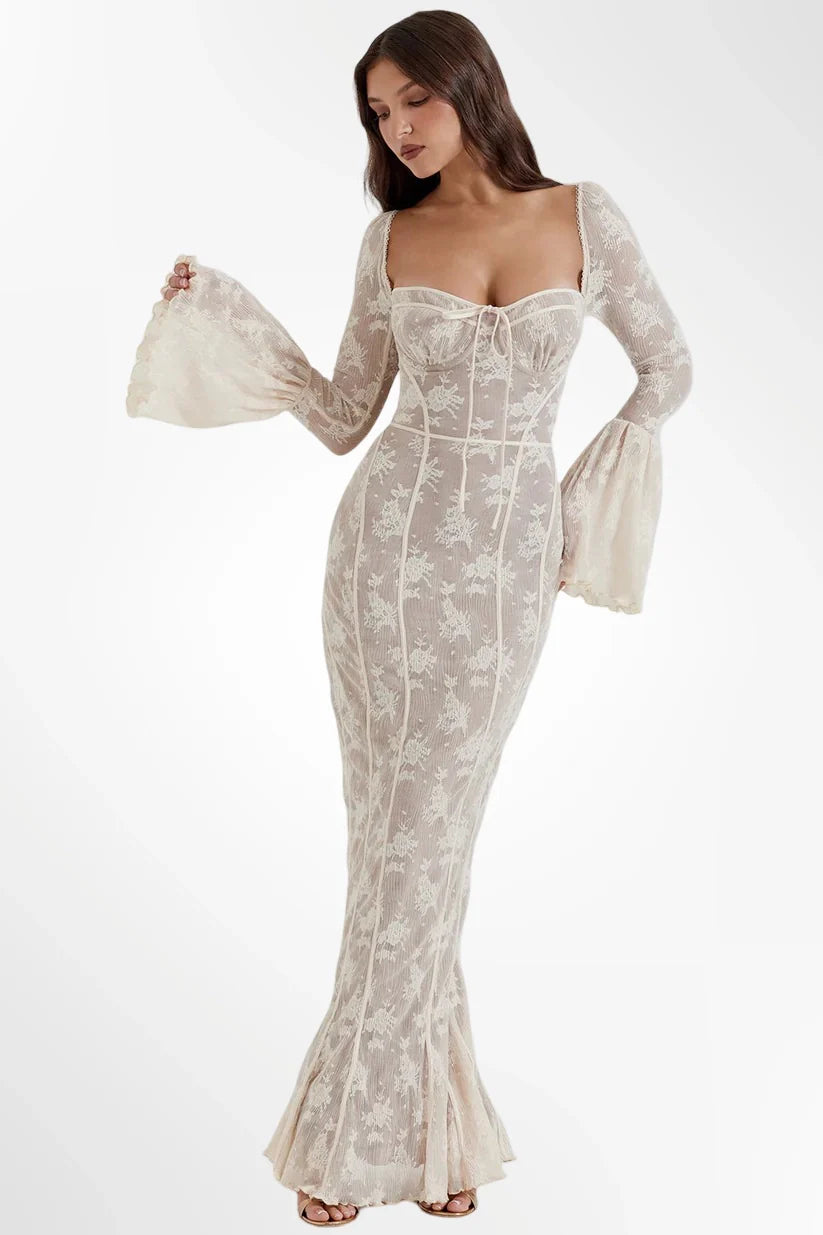 Allegra - Vestido largo de encaje